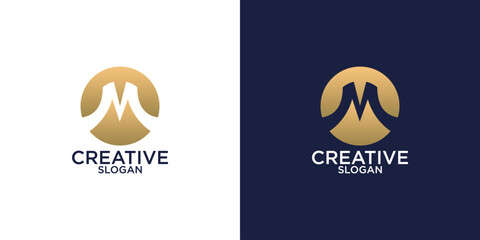 modern letter m logo design template
