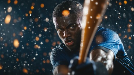 Intense baseball action stadium sports photography night close-up power focus