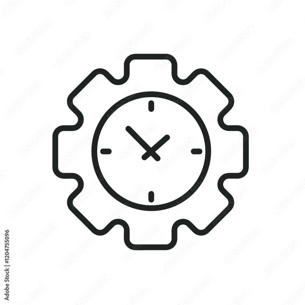 Poster time management thin line icons. editable stroke and perfect pixel on transparent background