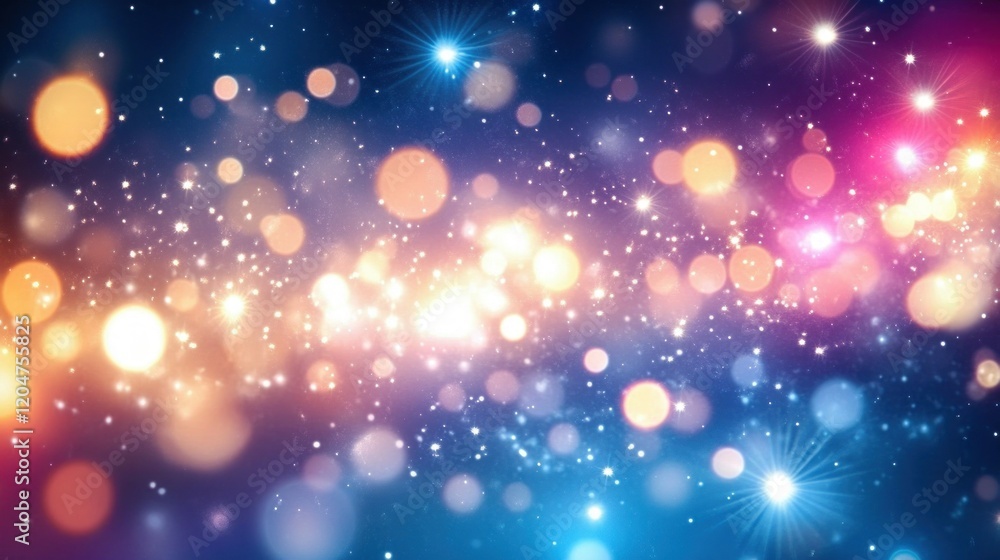 Aufkleber shimmering bokeh lights in soft pastel colors creating a magical glow and serene atmosphere