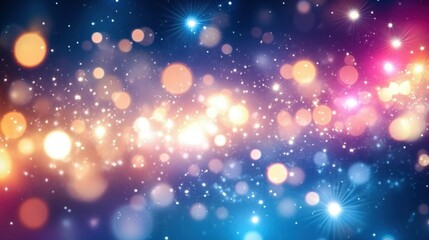 Obraz premium Shimmering Bokeh Lights in Soft Pastel Colors Creating a Magical Glow and Serene Atmosphere