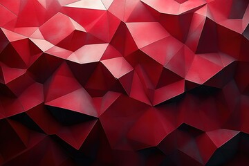 Abstract red geometric pattern.  Intricate polygonal shapes create a textured, dynamic background.