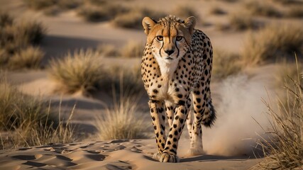 cheetah in the savannah