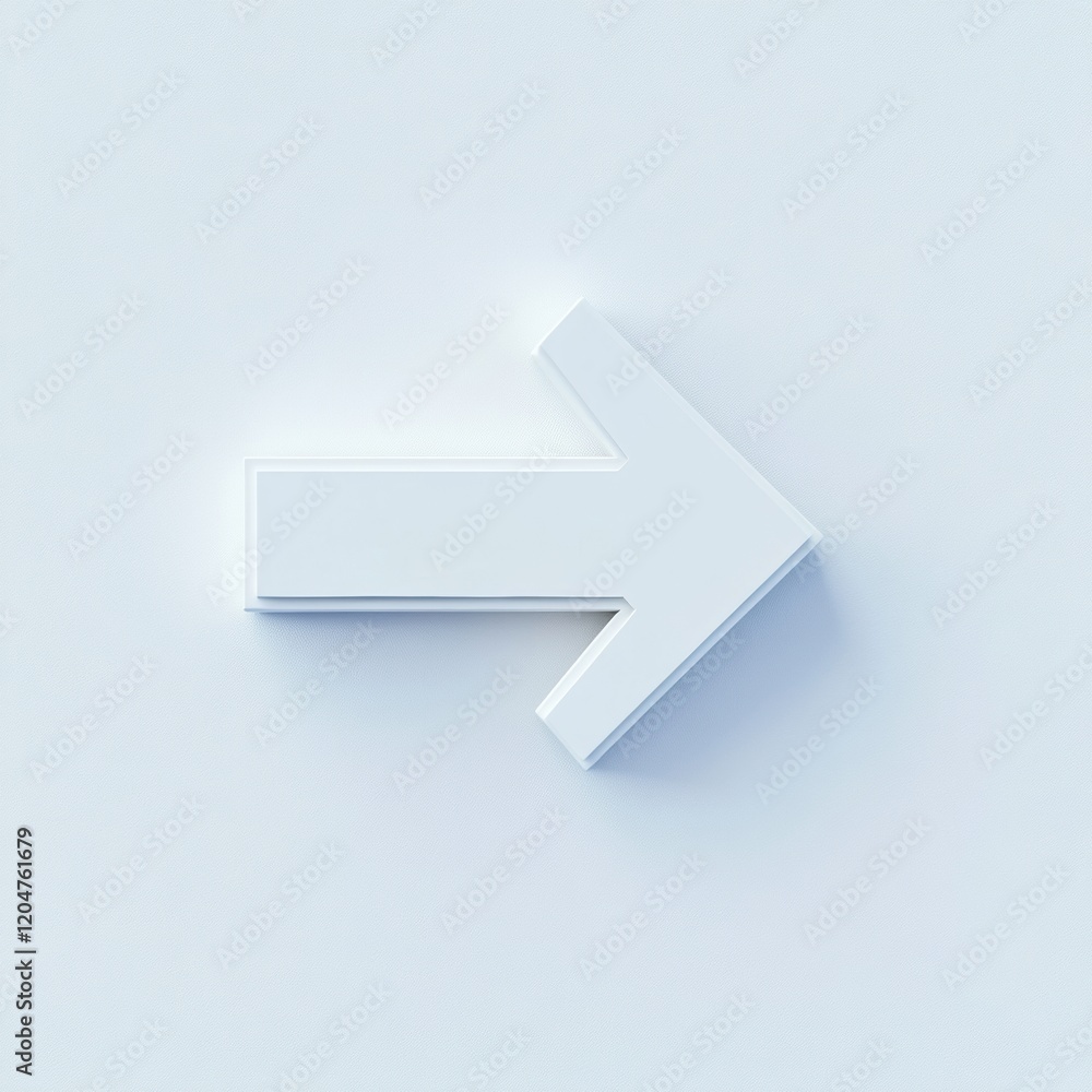 Leinwandbilder right arrow symbol on a minimalist background highlighting direction and navigation. generative ai