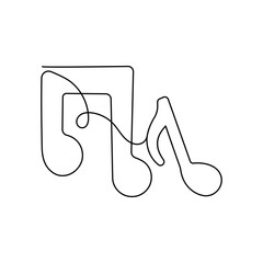 Music icon single-line art captures the essence of melody and rhythm, using a single continuous line to symbolize the flow and harmony of music.