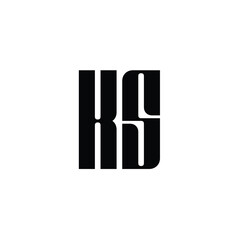 KS monogram logo design letter text name symbol monochrome logotype alphabet character simple logo