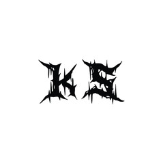 KS monogram logo design letter text name symbol monochrome logotype alphabet character simple logo