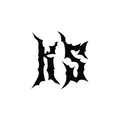 KS monogram logo design letter text name symbol monochrome logotype alphabet character simple logo