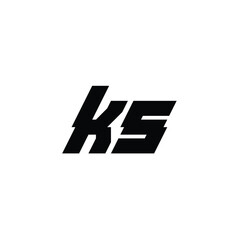 KS monogram logo design letter text name symbol monochrome logotype alphabet character simple logo