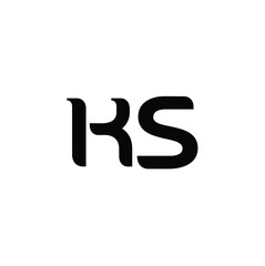 KS monogram logo design letter text name symbol monochrome logotype alphabet character simple logo