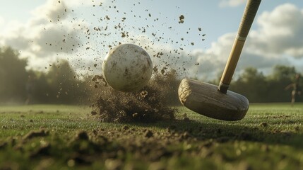 Exciting polo match action open field sports photography daylight low angle viewpoint