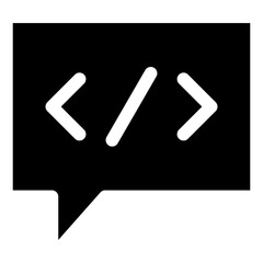 Message Code glyph icon