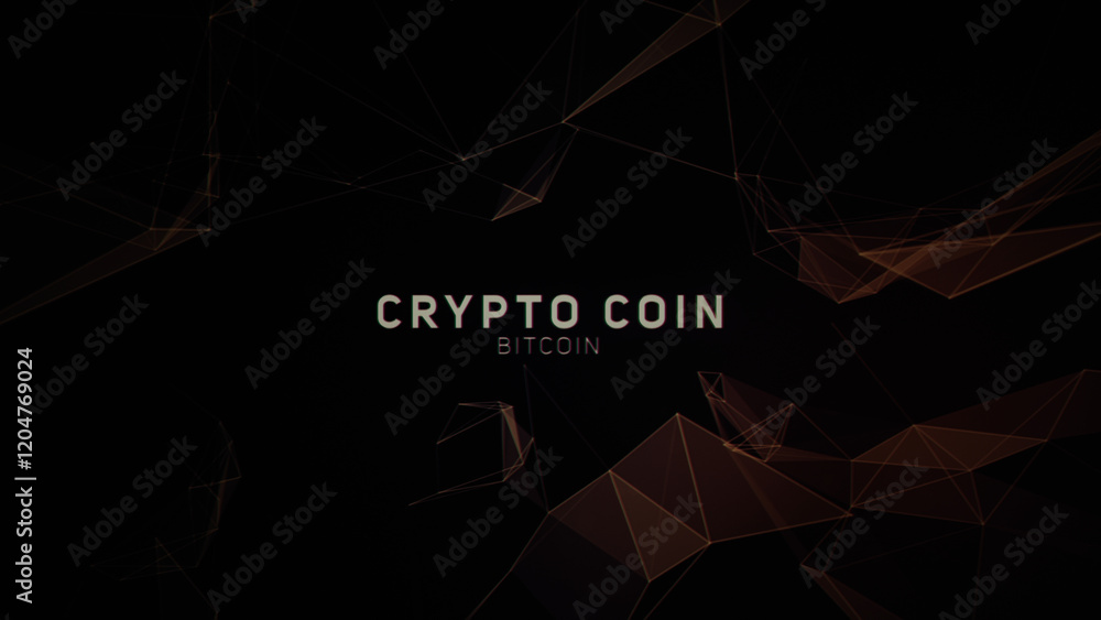 Fototapete web 3.0 text network path lines currency promotion intro. abstract geometric background with connect