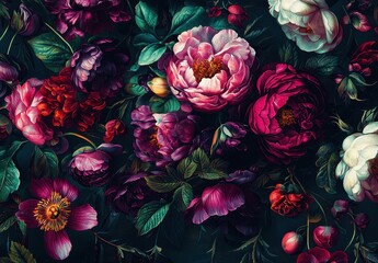 Ideal digital background showcasing a bunch of vibrant flowers.