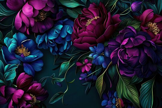 Captivating retro disco vibes blended with beautiful floral elements.