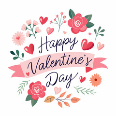Happy Valentine's Day Vector Illustration