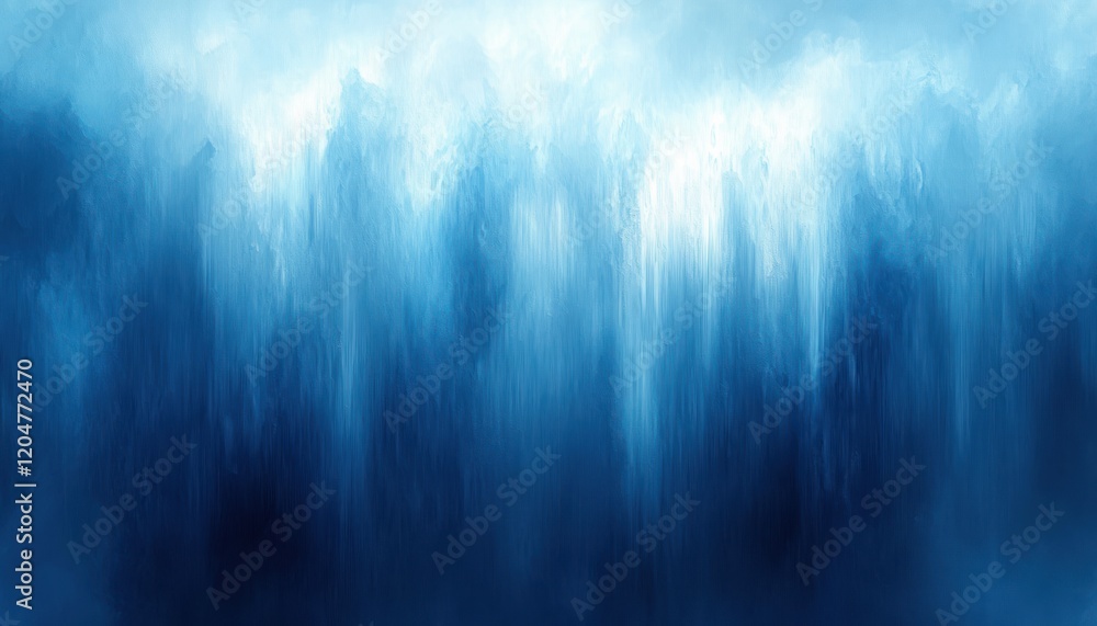 Poster calming abstract background vertical lines in blue shades with blurred focus and reeded glass effect