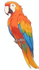 Fototapeta premium Vibrant Macaw Illustration