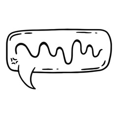 Podcast Doodle Element. Isolated on White Background. Vector Sketch