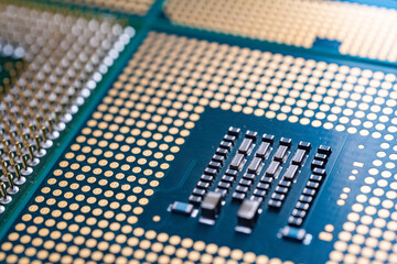 High-Resolution Close-Up of a Computer Motherboard