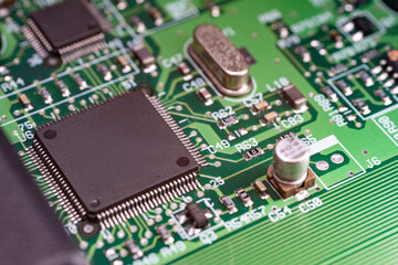 High-Resolution Close-Up of a Computer Motherboard