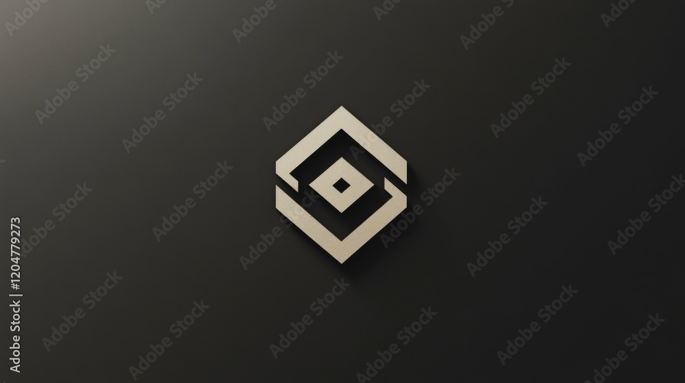 Poster Abstract geometric design with simple shapes and contrasting colors for creative projects. Generative AI