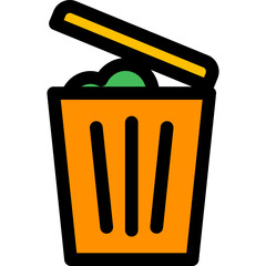 Waste lineal color icon