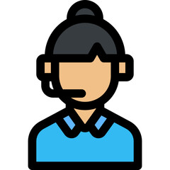 Customer Service lineal color icon