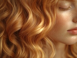 Elegant Curly Hair Portrait Beautiful Smiling Woman Afro Curls Fashion Beauty Studio