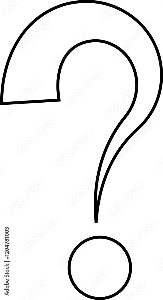 Poster question mark icon in trendy line style. uncertainty bubble, doubt ask, frequently information advic