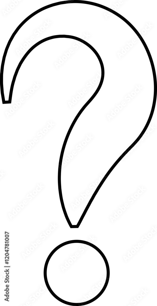Poster question mark icon in trendy line style. uncertainty bubble, doubt ask, frequently information advic