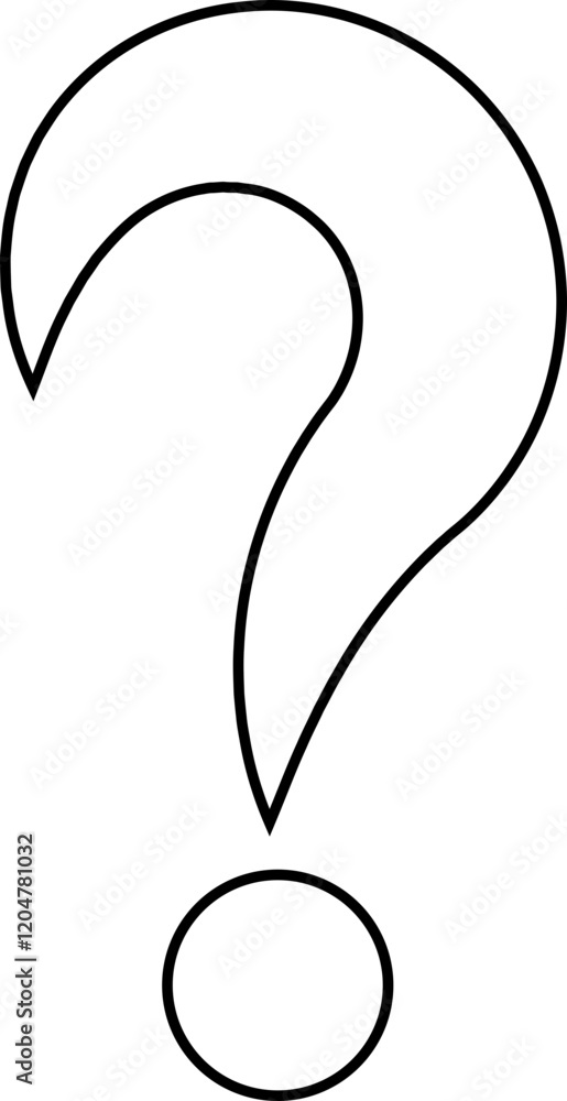 Poster question mark icon in trendy line style. uncertainty bubble, doubt ask, frequently information advic