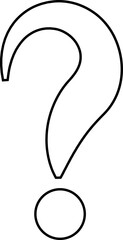 Question mark icon in trendy line style. Uncertainty bubble, doubt ask, frequently information advice symbol. Ask question sign. Black vector for app and website design isolated on white background.