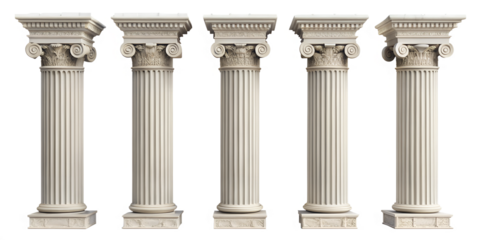  set of greek columns on white background.png