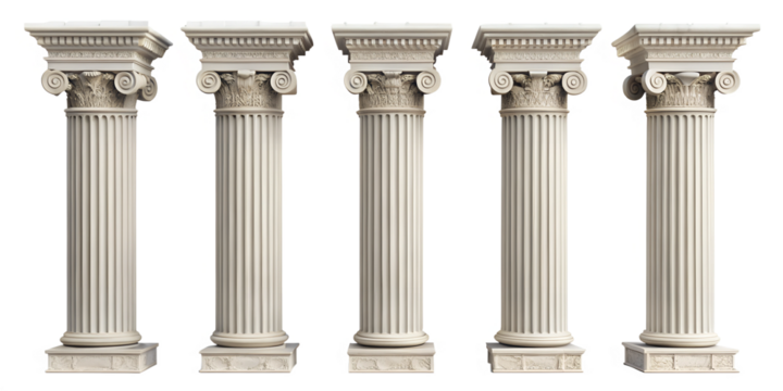  set of greek columns on white background.png