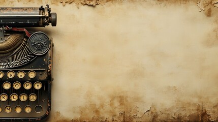 Vintage Typewriter on Aged Paper