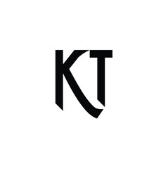KT monogram logo design letter text name symbol monochrome logotype alphabet character simple logo