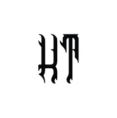 KT monogram logo design letter text name symbol monochrome logotype alphabet character simple logo