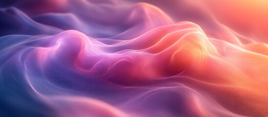 Fototapeta premium Abstract colorful wavy flowing fabric texture.