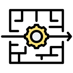 Exit Strategy Outline Color Icon