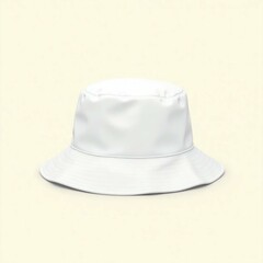 White bucket hat isolated PNG transparent