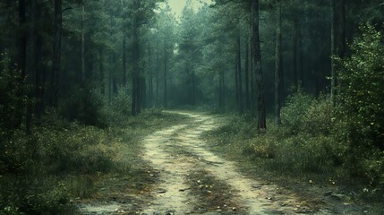 Obraz premium Mysterious Forest Path