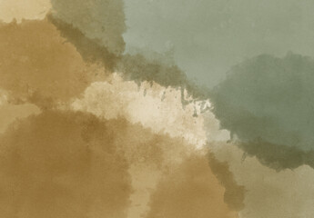 深緑と、茶色の、民藝の色のような壁紙、背景