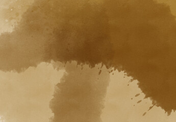 茶色の背景、水彩画のマダラ模様の壁紙