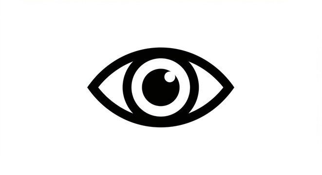 eye icon logo illustration. white background