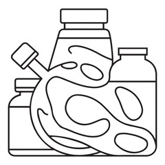 outline supplement vector icon. isolated black simple line element illustration from gym and fitness concept. editable vector stroke supplement icon on white background