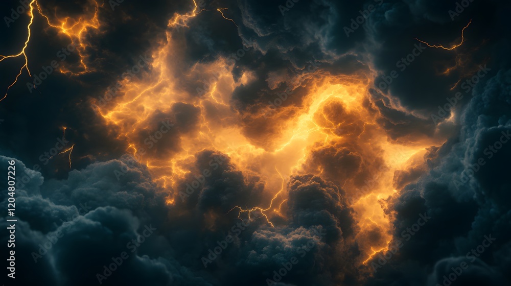 Poster image of thunderclouds with lightning