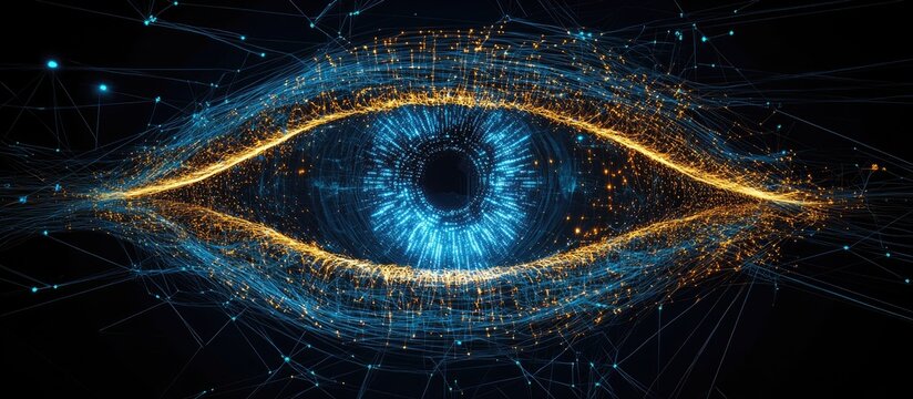 Abstract Digital Eye Network Visualization