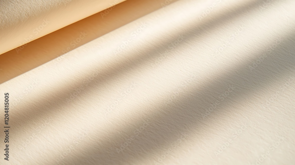 Poster a soft, beige fabric with gentle folds and shadows, creating an elegant and textured appearance.