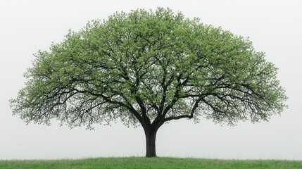 Fototapeta premium Solitary Spring Tree in Mist